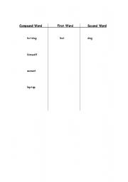 English Worksheet: Compound Words