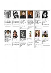 English Worksheet: famous people and their nationalities