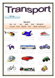 English Worksheet: Transport