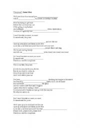 English Worksheet: Im yours Jason Mraz