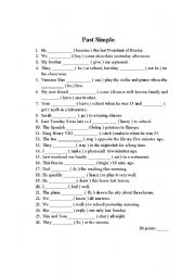 English Worksheet: Past Simple