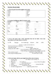 English Worksheet: Past simple exercises