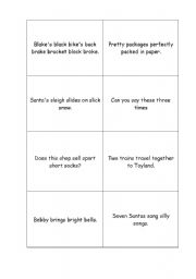English Worksheet: Christmas Twisters