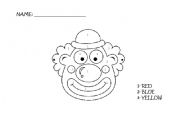 English Worksheet: clown