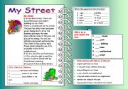 English Worksheet: My Street