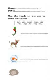 English Worksheet: CAN