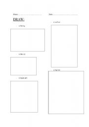 English worksheet: Draw