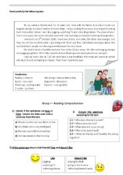 English Worksheet: Lets talk about family