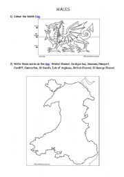 English Worksheet: Wales