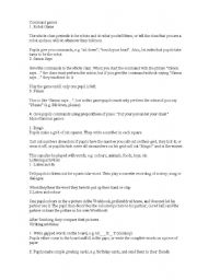 English Worksheet: command games