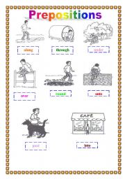 English worksheet: The prepositions