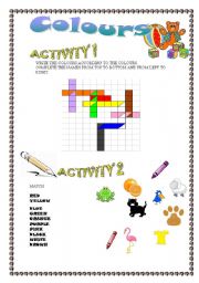 English Worksheet: COLOURS