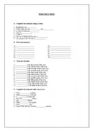 English worksheet: Worksheet 1 for training classes.