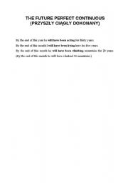 English Worksheet: Future Perfect Continuous