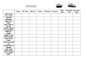 English Worksheet: Present Perfect Battleships