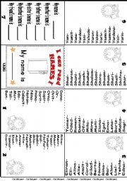 English Worksheet: I can read NAMES- mini book ( beginners)