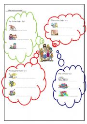 English Worksheet: sharing housework 