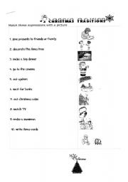 English Worksheet: christmas traditions