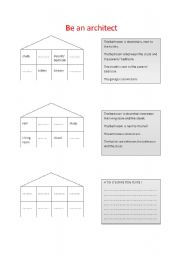 English Worksheet: be an architect