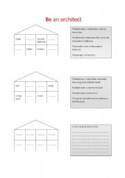 English worksheet: be an architect