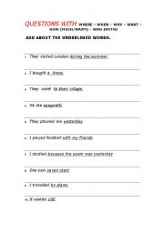 English worksheet: Questions