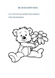 English Worksheet: Big Bears Body Parts