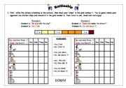 English worksheet: Present simple battleship - Housework 