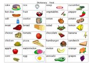 English Worksheet: dictionary food