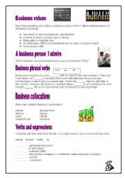 English Worksheet: Lets talk about business
