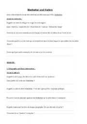 English Worksheet: Webquest Manhattan