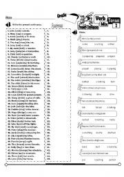 English Worksheet: Verb Tenses Mix Series_02 Present Continuous (Fully Editable + Key)