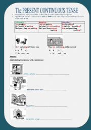 English Worksheet: Present continuous