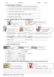 English Worksheet: evaluation 