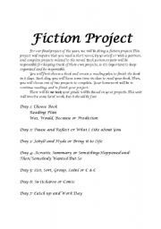 English Worksheet: Fiction Project