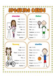 English Worksheet: Speaking cards 1(4)