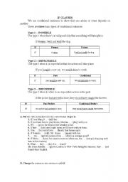 English Worksheet: If-clauses: type 1, 2 and 3