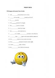 English worksheet: Present Simple