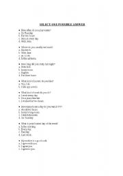 English Worksheet: easy worksheet