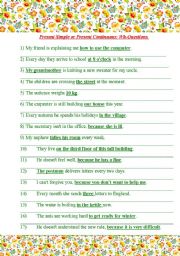 English Worksheet: Present Simple and Present Continuous: Wh-Questions.