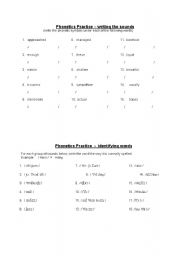 English worksheet: pronunciation quiz