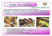 English Worksheet: Time to talk (12): Healthy lifestyle