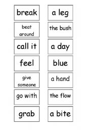 Idioms matching game