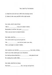 English Worksheet: Hey Jude