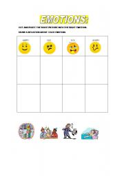 English worksheet: EMOTIONS