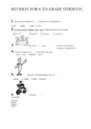 English Worksheet: revision