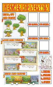 English Worksheet: WEATHER AND SEASONS FOR CHILDREN