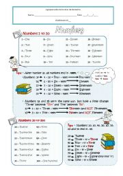 English Worksheet: Numbers