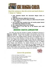 English worksheet: The Magna Carta