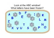 English Worksheet: ABC frozen window
