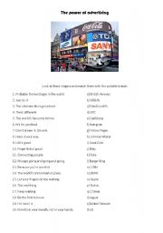 English Worksheet: Well-known brand slogans